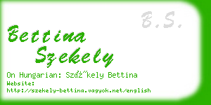 bettina szekely business card